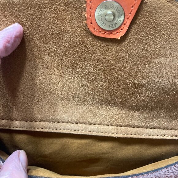 NWOT Patricia Nash Apricot Croc Embossed Large Leather Satchel (Crossbody?) - Picture 9 of 11